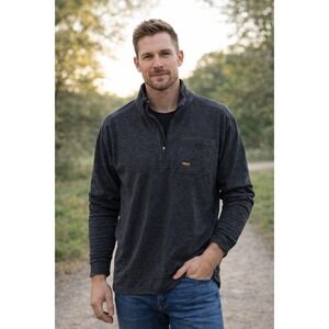 Ariat Rebar Men's M Medium Charcoal Heather 1/4 Zip Pullover‎ Long Sleeve Shirt